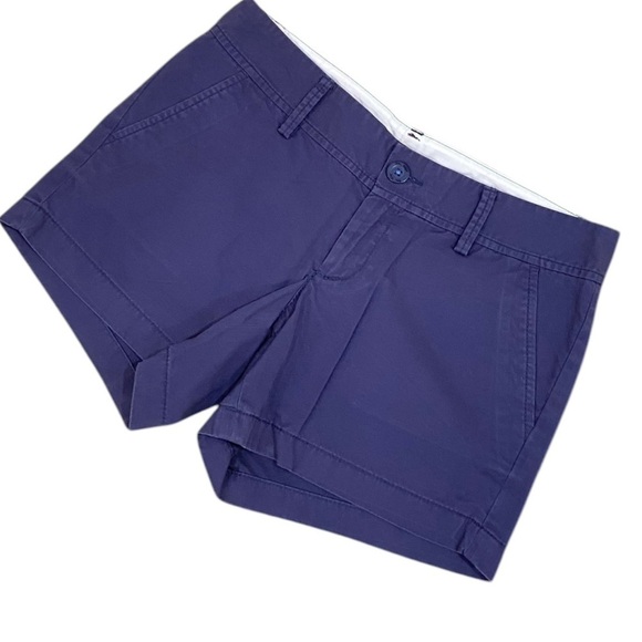 Lilly Pultizer Callahan navy 100% cotton 5 inch inseam short front pockets sz 2 - Picture 3 of 8